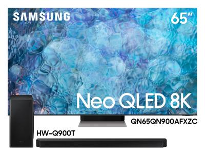 Samsung 65" QN65QN900AFXZC Neo QLED 8K Smart TV And 7.1.2 Channel Soundbar HW-Q900T/ZC