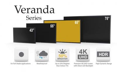 SunBrite 65" Outdoor TV 4k HDR Full Shade Outodoor TV - Black (SB-V-65-4KHDR-BL)