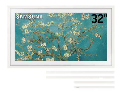32" Samsung Bundle The Frame Art Mode QLED Smart TV and Customizable Bezel - QN32LS03CBFXZC-VG-SCFC32WTBZA