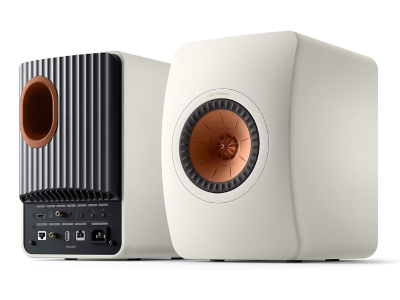 KEF LS50 Wireless II Powered Bookshelf Speakers - Mineral White (Pair)