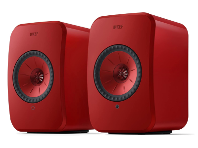 KEF LSX II Wireless Powered Bookshelf Speakers - Lava Red (Pair)