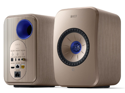 KEF LSX II Wireless Powered Bookshelf Speakers - Soundwave Beige (Pair)