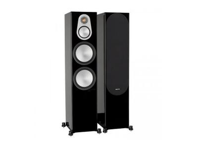 Monitor Audio SILVER 500 3-Way, Four Driver Floorstanding Speaker - High Gloss Black